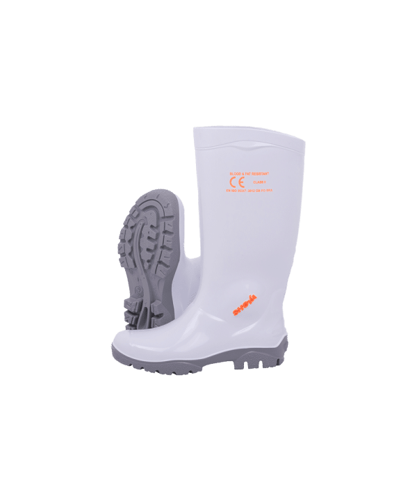 White Grey Oil And Acid Resistant Gumboot